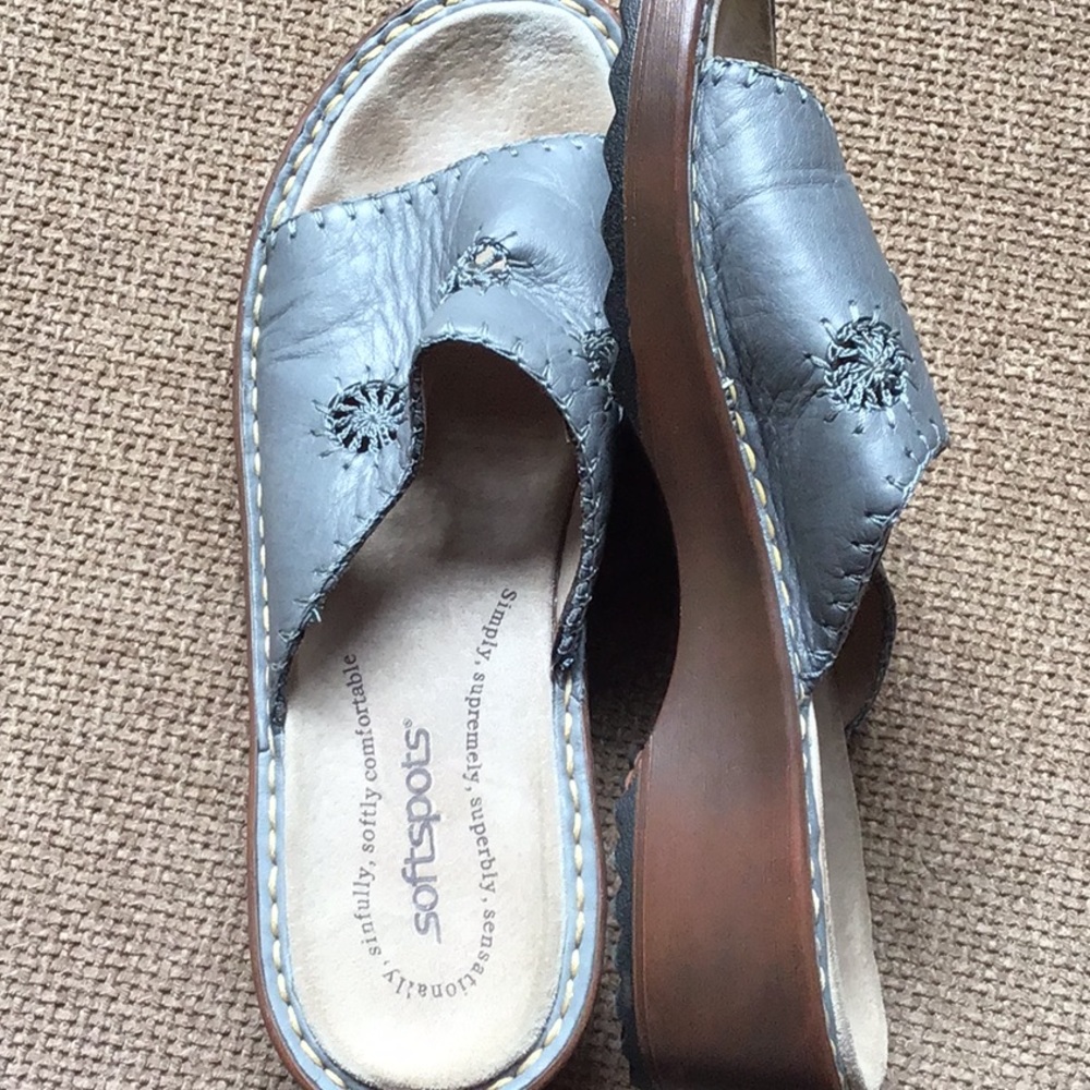 Gray/Blue Softspots Sandals - Picture 2 of 5